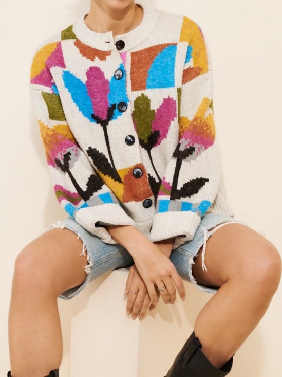 Free People Sweaters - Free People Tulip Whirl Cardigan Size M
